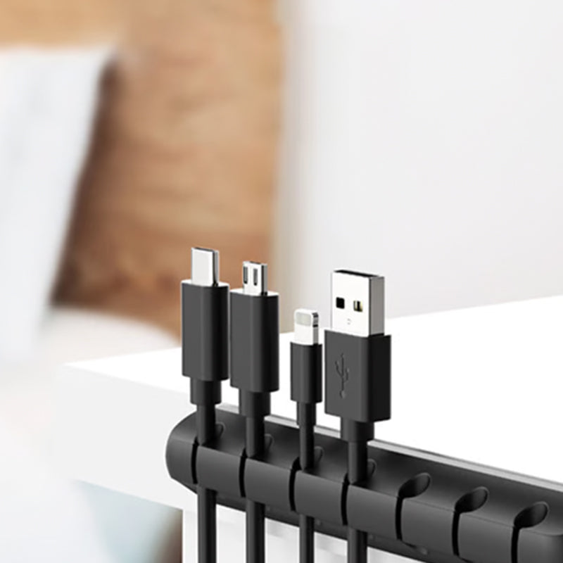 Multi-Slot USB Cable Organiser - 7/5/3 Slot Desktop Cord Management Clip for Neat Wire Holding