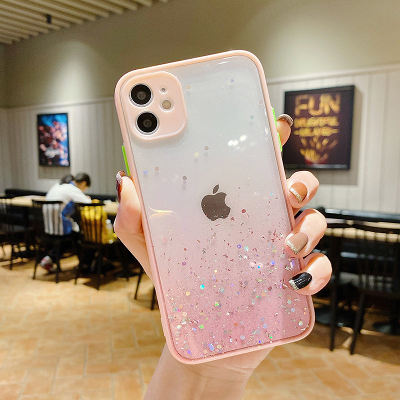 Glitter Phone Case for iPhone 14, 14 Plus, 14 Pro, 14 Pro Max – Black, Pink, White, Yellow, Purple, Green