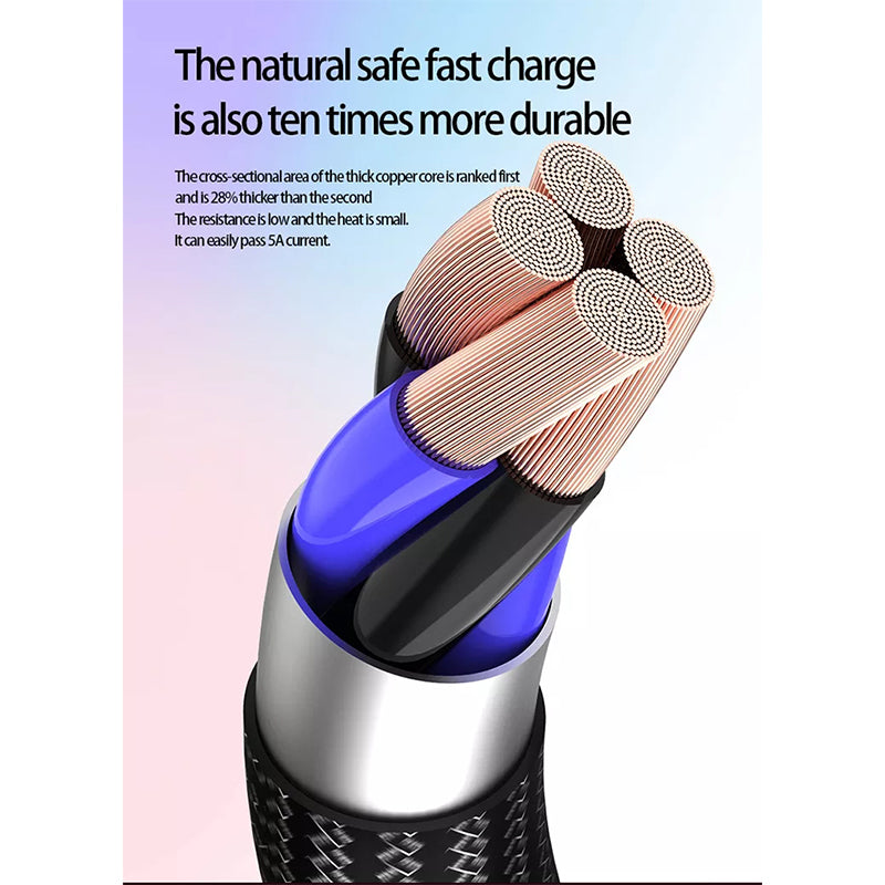 Lightning Charging Cable – USB-A to Lightning, 2.4A Fast Charging, 1.2m, Red/Black