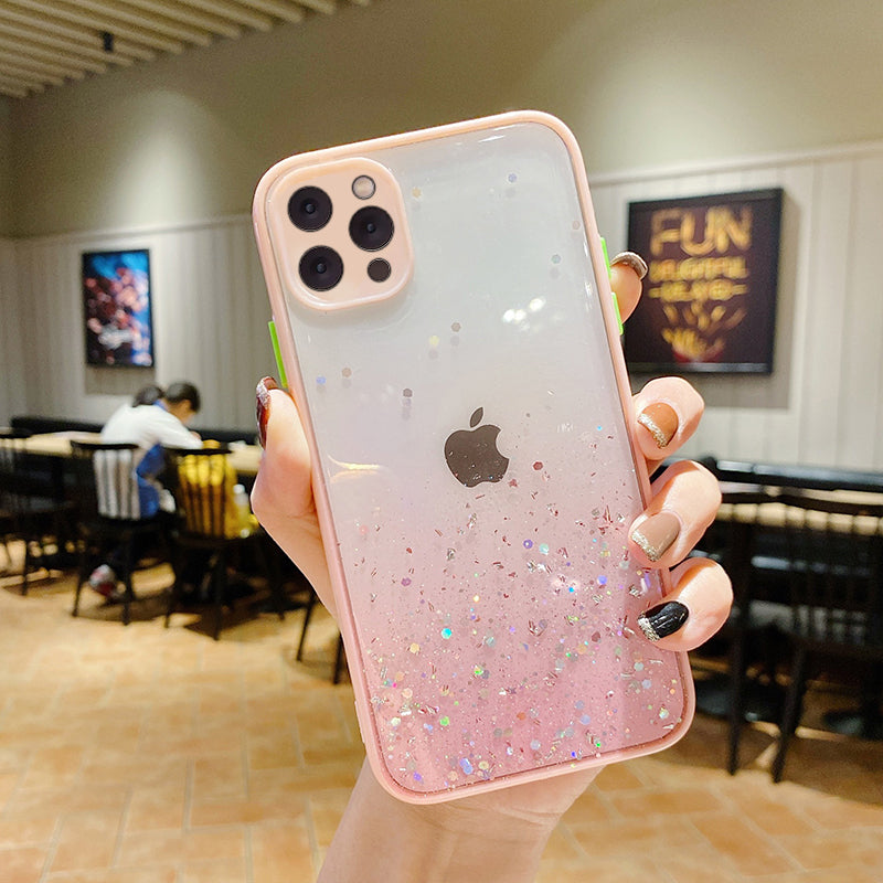 Glitter Phone Case for iPhone 14, 14 Plus, 14 Pro, 14 Pro Max – Black, Pink, White, Yellow, Purple, Green