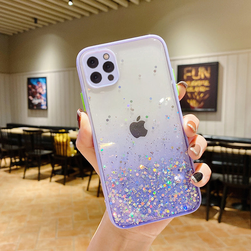 Glitter Phone Case for iPhone 14, 14 Plus, 14 Pro, 14 Pro Max – Black, Pink, White, Yellow, Purple, Green