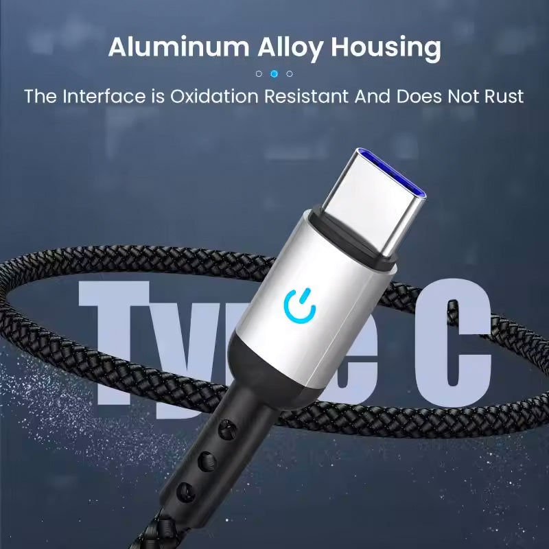 USB-A to USB-C Cable - Supports 3A Fast Charging 1.2m