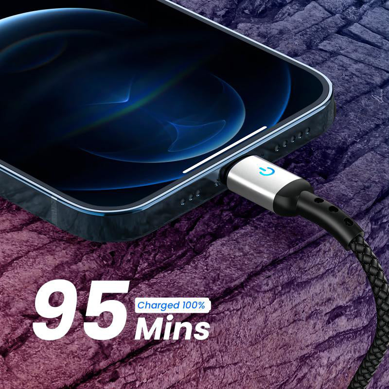 Lightning Charging Cable – USB-A to Lightning, 2.4A Fast Charging, 1.2m, Red/Black