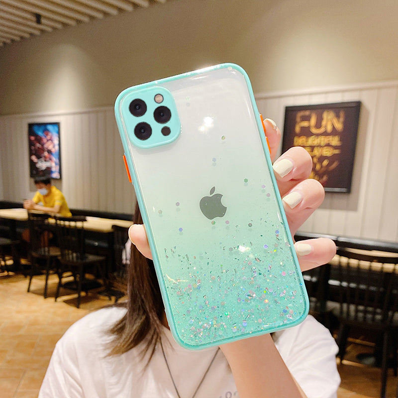 Glitter Phone Case for iPhone 14, 14 Plus, 14 Pro, 14 Pro Max – Black, Pink, White, Yellow, Purple, Green