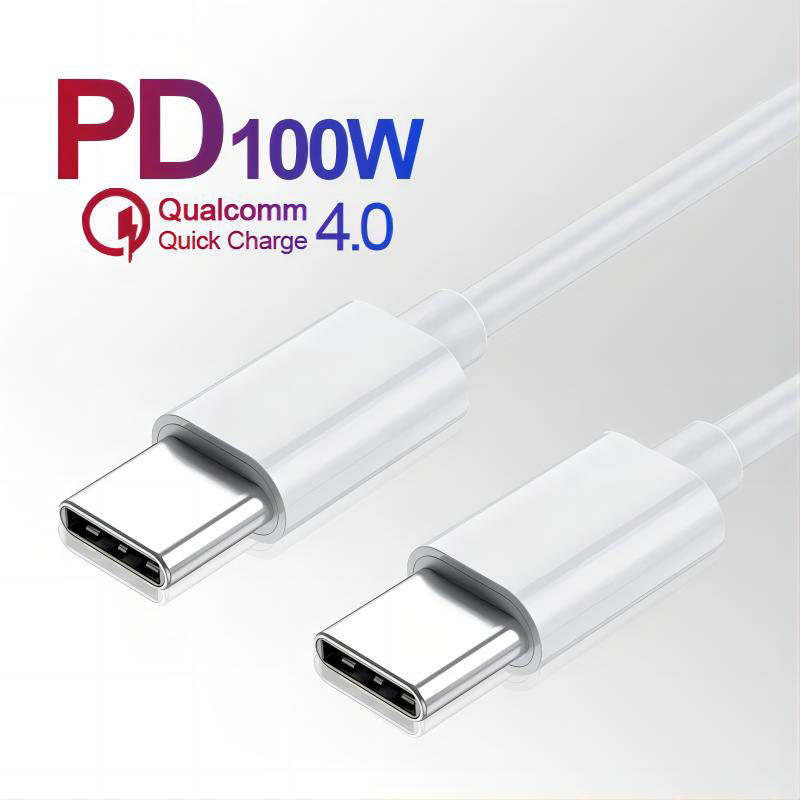 Fast Charging USB-C to USB-C Cable, 1.2m, White