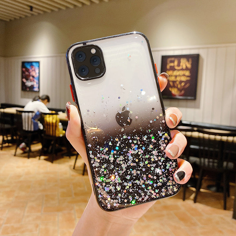 Glitter Phone Case for iPhone 14, 14 Plus, 14 Pro, 14 Pro Max – Black, Pink, White, Yellow, Purple, Green