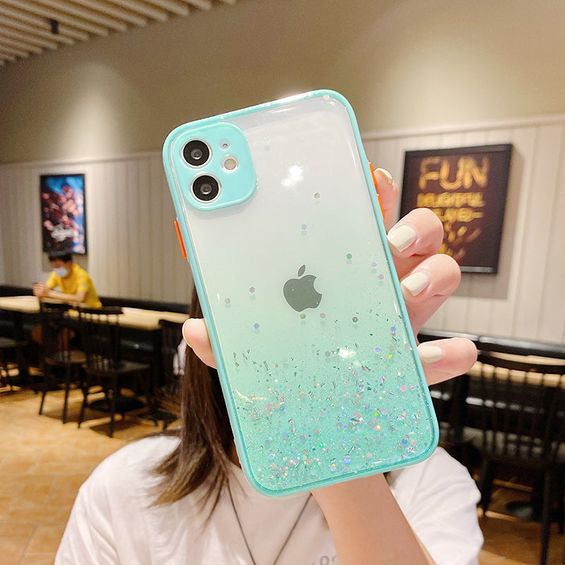 Glitter Phone Case for iPhone 14, 14 Plus, 14 Pro, 14 Pro Max – Black, Pink, White, Yellow, Purple, Green